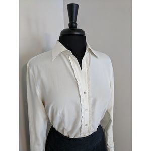 Worthington White Frill Blouse